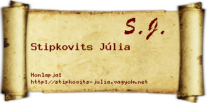 Stipkovits Júlia névjegykártya