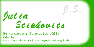 julia stipkovits business card
